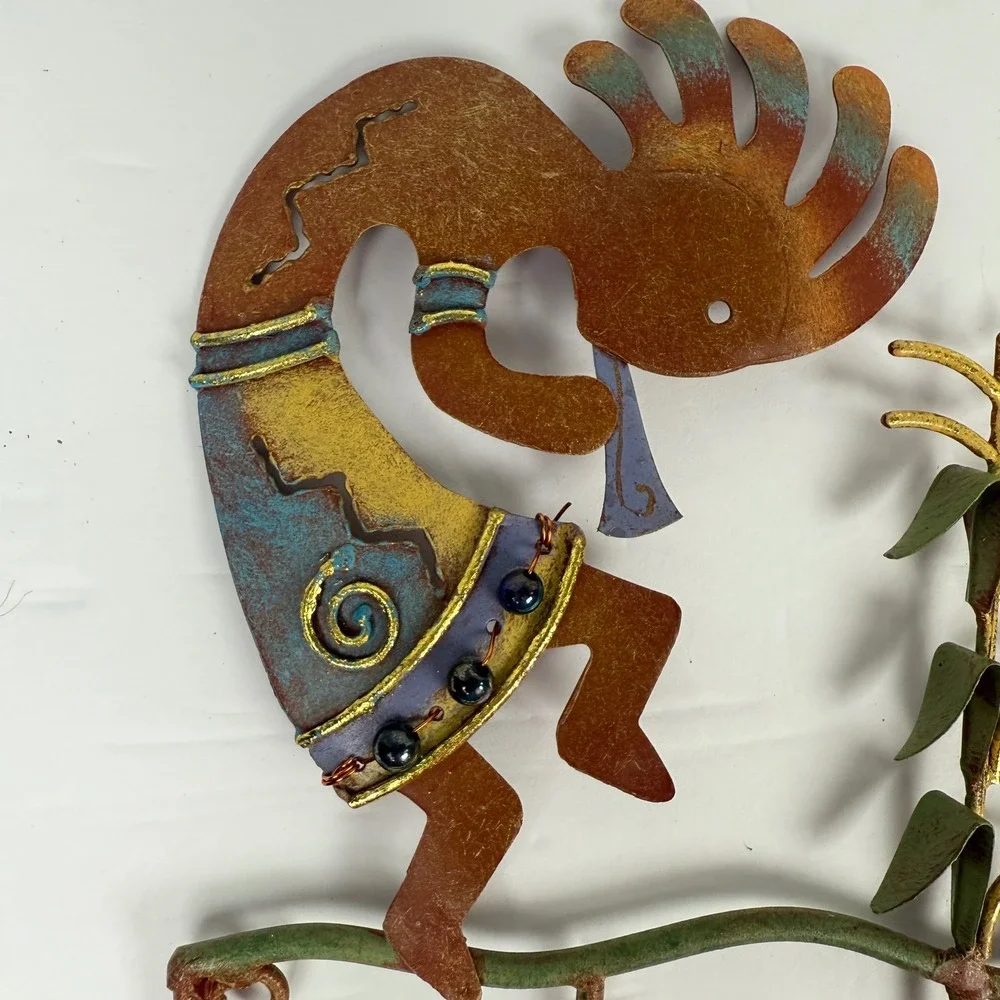 Kokopelli Wall Hooks metal Southwest 2pc Set
